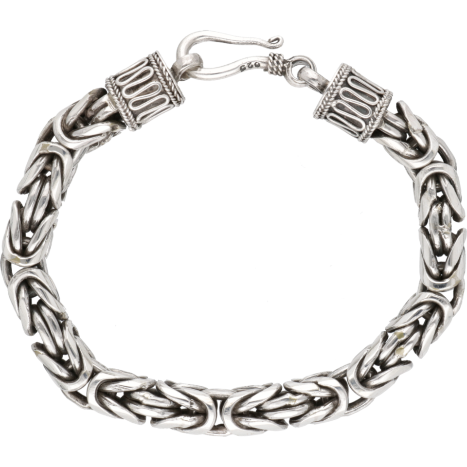 Zilveren koningsschakel armband| 43052 | Reclaimed.nl