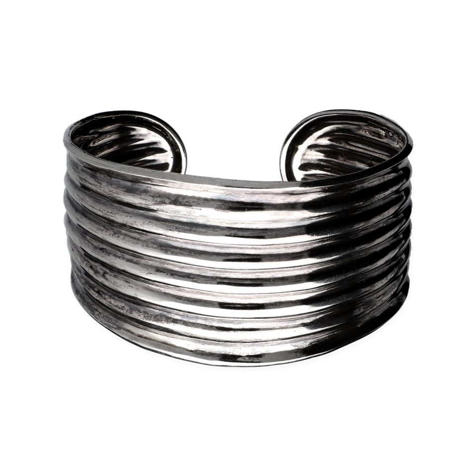 bungeejumpen Rand emotioneel Zilveren zeer brede bangle armband| #RECLAIMED 7952 | Reclaimed.nl